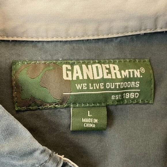Gander Mountain Mens Shooting Shirt Large Quilted Shoulder Long Sleeve Casual - Picture 3 of 9